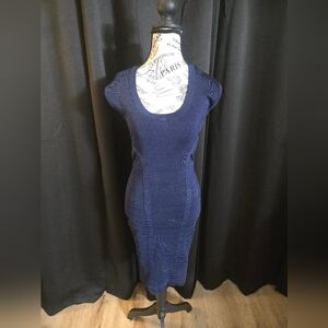Guess by Marciano One Shoulder Navy Dress